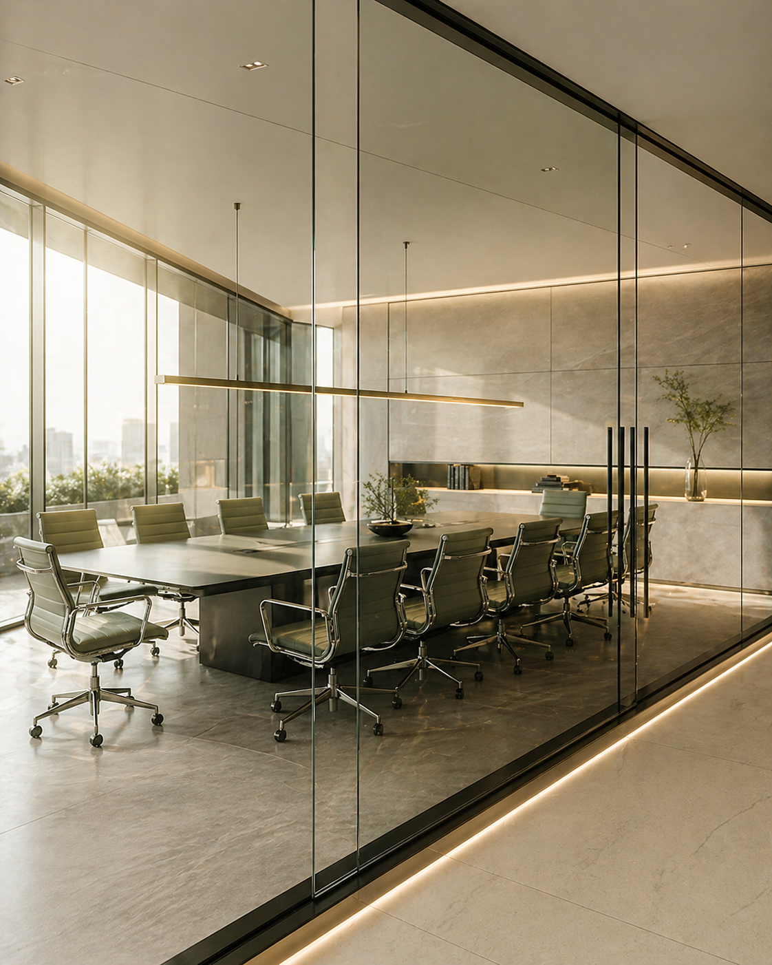 Goldenes Hochhaus-Symbol — Künstliche Intelligenz im Konzern und Großunternehmen