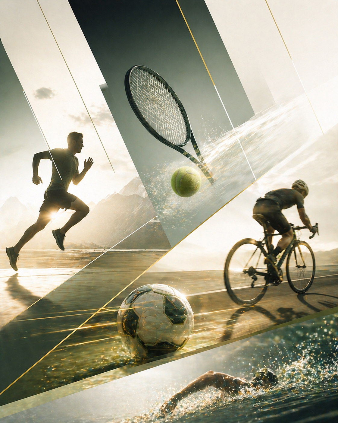 Goldenes Sport-Symbol — Künstliche Intelligenz im Fitnessstudio, Sportverein und Personal Training