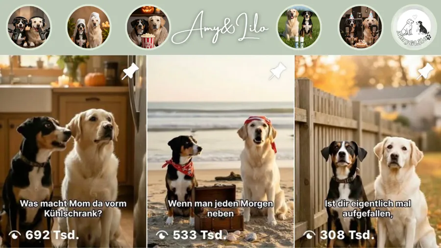 Amy und Lilo: KI-Content-Kampagne mit HeadUpHigh GmbH: 5 Mio. Views in 6 Wochen